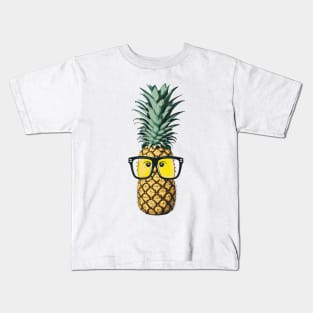 Pineapple with Glasses Kids T-Shirt